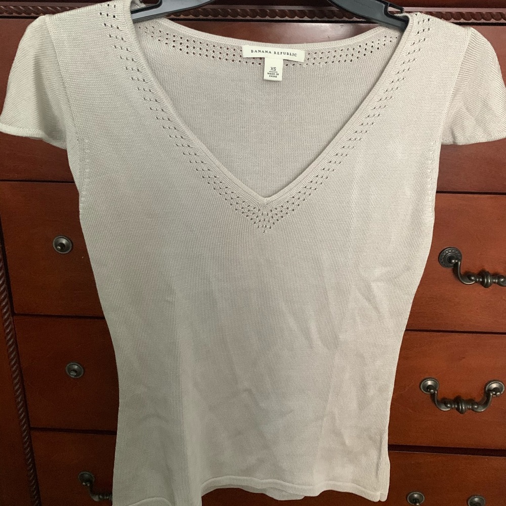 Gray banana republic top size extra small